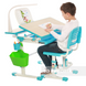 Комплект парта і стілець-трансформери Lavoro, Блакитний, від 4-ох до 13-ти років, 18, Навчальний стіл для однієї дитини