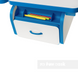 Парта-трансформер Creare з надбудовою та з висувною шухлядою, Блакитний, МДФ, від 4 років, 25, Навчальний стіл для однієї дитини
