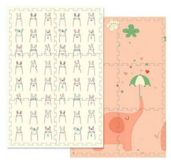 Дитячий килимок Пазл Веселий Слоник / Жирафа EPE 172х117х1,5 см 1