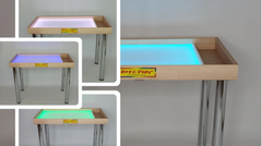 Стол для песочной терапии с отсеком для игрушек, цветной с светодиодной цветной лентой 1