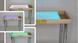 Стіл для пісочної терапії з відсіком для іграшок, кольоровий з світлодіодною кольоровою стрічкою, Вільха, 700*500*80, полісандр