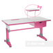 Парта-трансформер з висувною шухлядою Ballare, Рожевий, МДФ, від 4 років, Навчальний стіл для однієї дитини