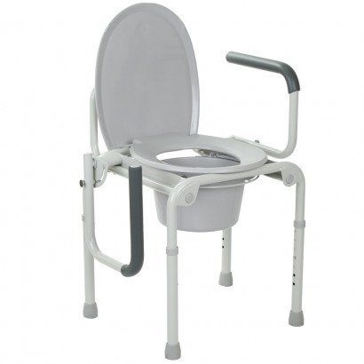 Сталевий стілець-туалет з відкидними підлокітниками 1