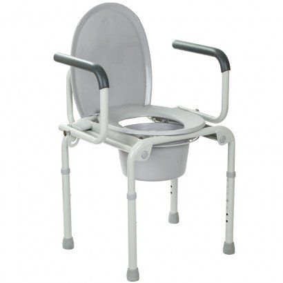 Сталевий стілець-туалет з відкидними підлокітниками 2
