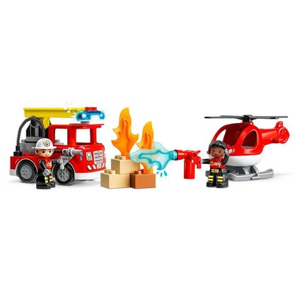 Конструктор Лего Пожарное депо и вертолет 3