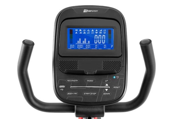 Горизонтальный велотренажер электромагнитный + мат HS-095L Scale 12