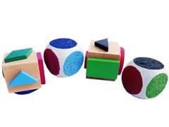 Кубики  кольору та геометричні форми за методикою Монтессорі 1