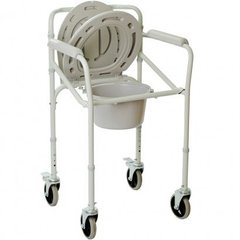 Складаний стілець-туалет на колесах 1