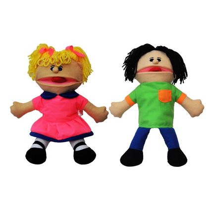 Ляльки-рукавички Puppets з язиком Хлопчик і Дівчинка Набір № 1 1