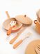 Дитячий дерев'яний ігровий Набір посуду Обліпиховий