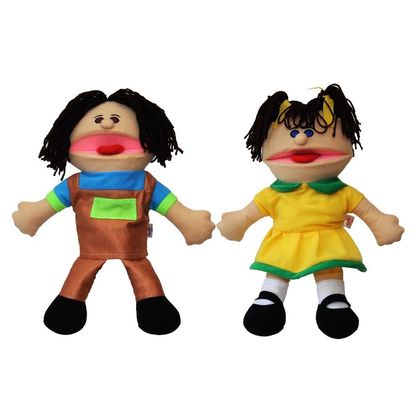 Ляльки-рукавички Puppets з язиком Хлопчик і Дівчинка Набір № 2 1