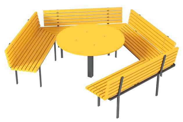 Скамейка со столиком 3