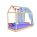 Ліжко-будиночок з натуральної деревини 80х190 см 1