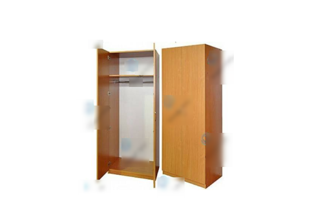 Шкаф для одежды с овальной штангой, 2-дверный 2