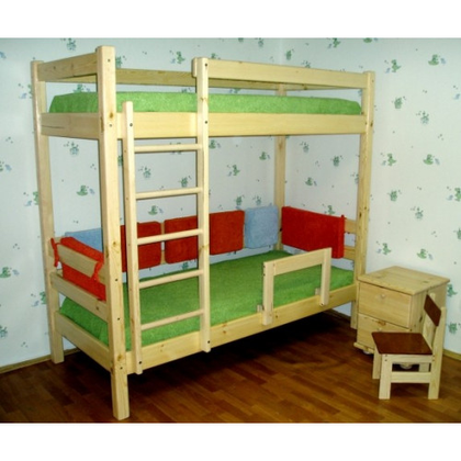 Двоярусне ліжко з натурального дерева Комфорт 5