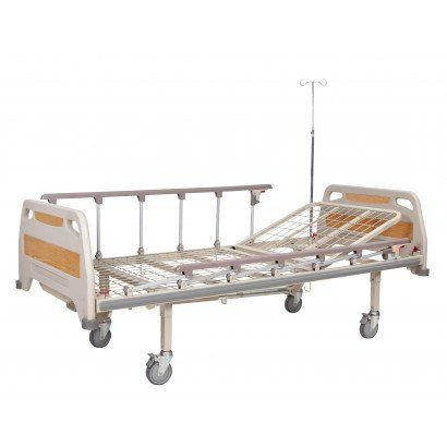 Кровать больничная механическая на колесах 3
