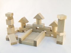 Набір дерев'яних кубиків Юний будівельник 1