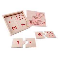 Настольная игра домино Числа и цифры математика 1