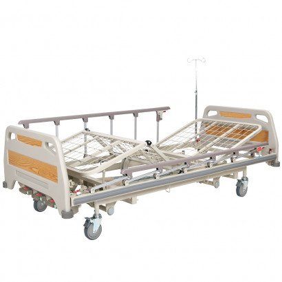 Кровать больничная механическая на колесах 3