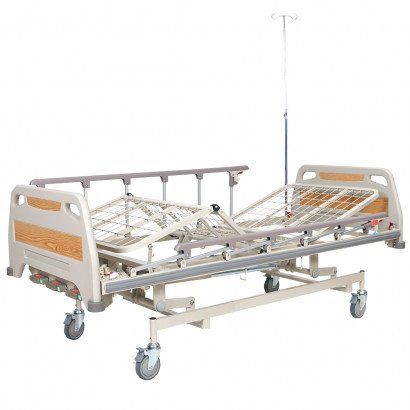 Кровать больничная механическая на колесах 1