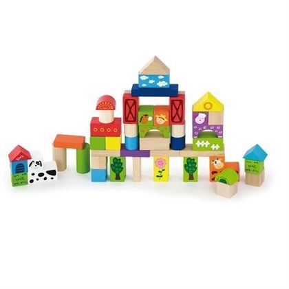 Набір будівельних блоків Viga Toys Ферма, Зоопарк, Місто 1