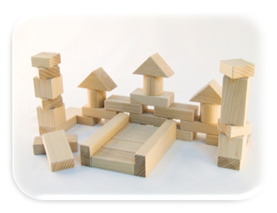 Набор деревянных кубиков Плашки - деревяшки 5