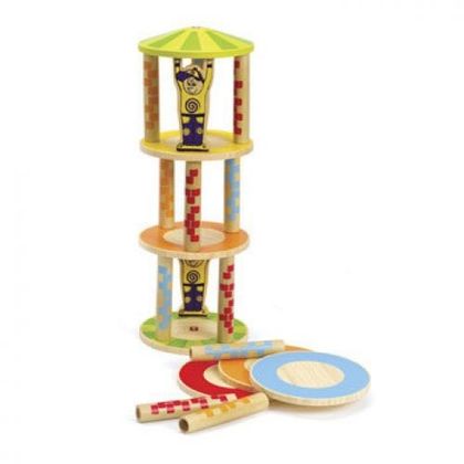 Дерев'яна іграшка головоломка балансир Crazy Tower 1