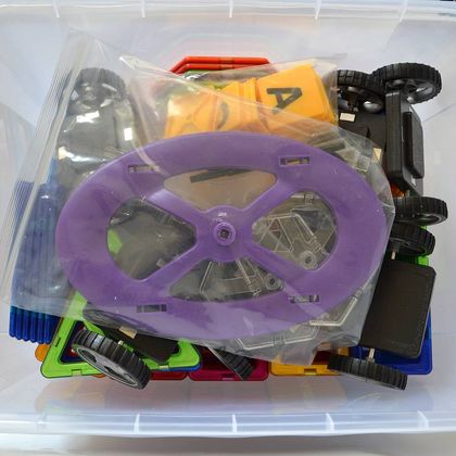 3-D магнитный конструктор Plastic box 9