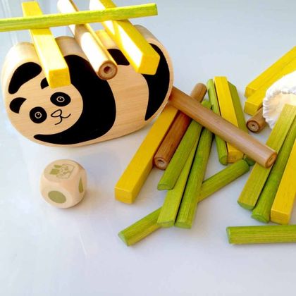 Деревянная игрушка головоломка балансир Pandabo 3