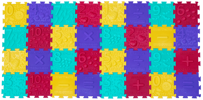 Масажний килимок Ортек Пазли "Математика" 32 елемента 6