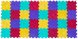 Масажний килимок Ортек Пазли "Математика" 32 елемента, ПВХ, 13,5*13,5см