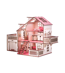 Игровой набор Кукольный дом 57х27х35 с гаражом с подсветкой 1