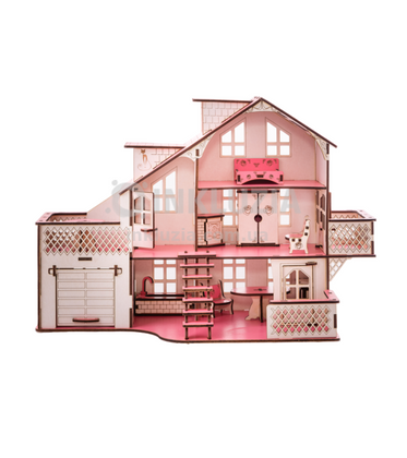 Игровой набор Кукольный дом 57х27х35 с гаражом с подсветкой 2