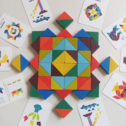 Деревянная игрушка Треугольная мозаика 4