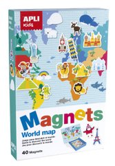 Магнитный пазл с игровым полем Карта мира 1