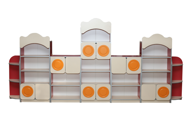 Стенка детская мебельная из 7-ми элементов, с накладками МДФ 1
