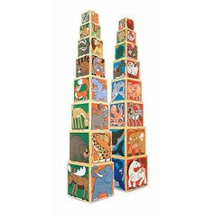Набір дерев'яних блоків-кубів Тварини 1