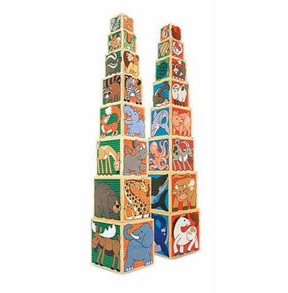 Набор деревянных блоков-кубов Животные 1