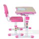 Комплект парта і стілець-трансформери PICCOLINO ІІ , Рожевий, від 3-ох до 10-ти років, 15, Навчальний стіл для однієї дитини, 17 кг