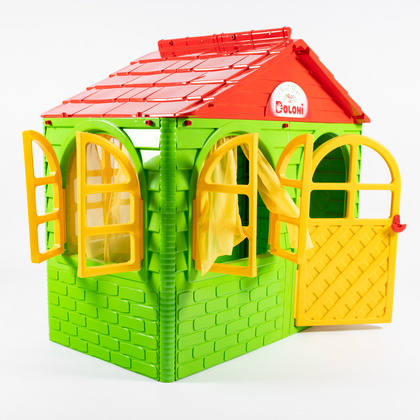 Будиночок дитячий ігровий зі шторками в 3 кольорах 690 мм 2
