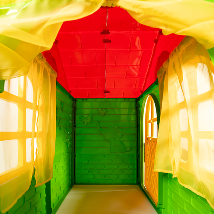 Будиночок дитячий ігровий зі шторками в 3 кольорах 690 мм 4