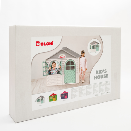 Будиночок дитячий ігровий зі шторками в 3 кольорах 690 мм 6