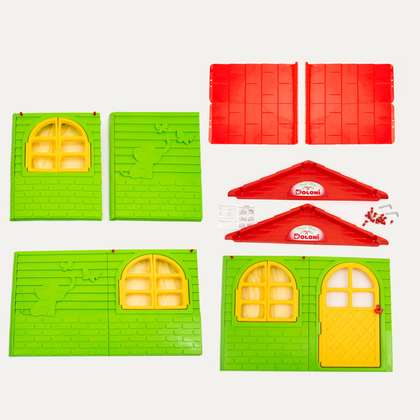 Будиночок дитячий ігровий зі шторками в 3 кольорах 690 мм 5