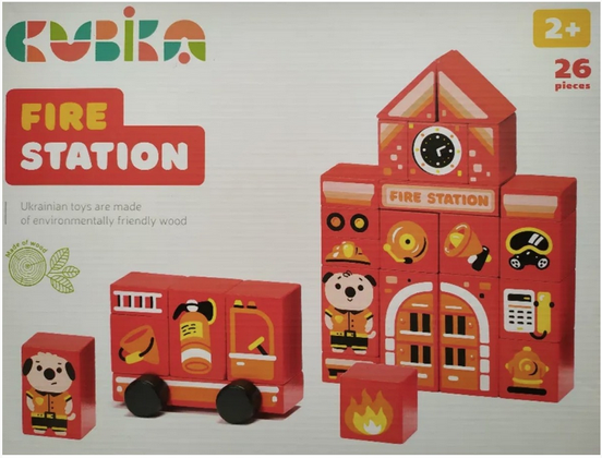 Деревянный конструктор Fire station LDK3 1
