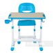 Комплект парта і стілець-трансформери PICCOLINO ІІ , Блакитний, від 3-ох до 10-ти років, 15, Навчальний стіл для однієї дитини, 17 кг