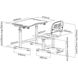 Комплект парта і стілець-трансформери PICCOLINO ІІ , Блакитний, від 3-ох до 10-ти років, 15, Навчальний стіл для однієї дитини, 17 кг