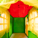 Домик детский игровой со шторками в 3 цветах 690 мм, Салатовый