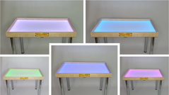 Стол для песочной терапии, цветной с светодиодной цветной лентой 1
