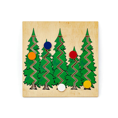 Дерев'яна ігрова панель Лабіринт - Ялинки 1