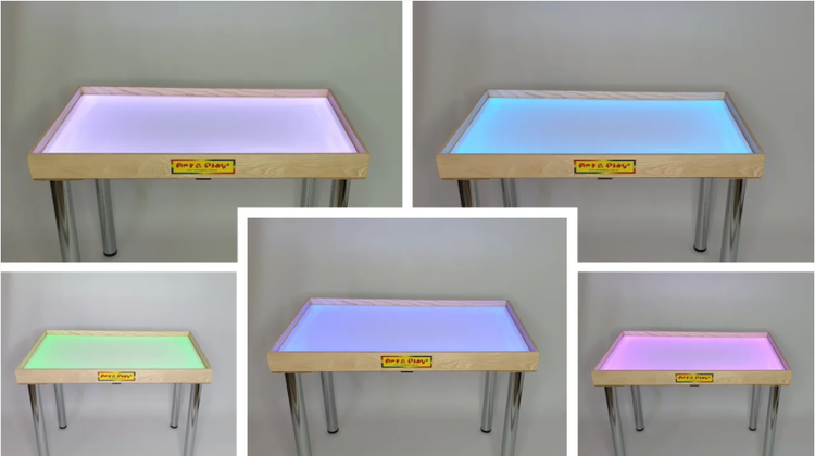 Стіл для пісочної терапії, кольоровий з світлодіодною кольоровою стрічкою 1